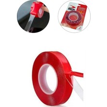 Mikasso Silikonlu Çift Taraflı Montaj Bandı 18MM x 2m