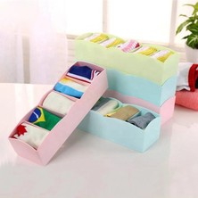 Mikasso Plastik 5 Gözlü Çekmece Içi Çorap Kravat Şal Düzenleyici Organizer Sepet Plastik Çok Renkli