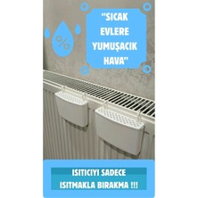 Mikasso 2 Adet Kalorifer Askılı Nemlik Kabı-Kalorifer Üstü/arkası Pratik Nemlendirici Suluk Beyaz Tr