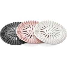 Mikasso Yuvarlak Silikon Lavabo ve Küvet Süzgeci, Lavabo Tıkacı Gider Koruyucu 1 Adet S-140 Silikon