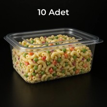 Mikasso Plastik Sızdırmaz Kap 1000 Cc/gr 10 Adet (Buzluk Kabı) Plastik Şeffaf