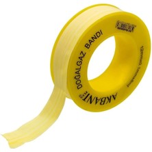 Mikasso 505306 Sarı Doğalgaz Teflon Bant (Gazlar Için) 12MM x 8mt