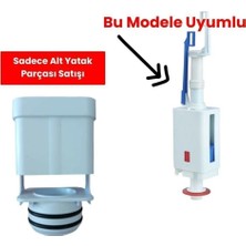 Mikasso Gömme Rezervuar Boşaltma Grubu Alt Yatak Parçası Rezervuar Iç Takım 1 Yıl Beyaz