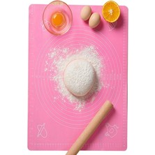 Mikasso Silikon Hamur Matı Ölçülü Isıya Dayanıklı Hamur Yoğurma Açma Matı Renkli Mutfak Pasta Fırın Altlığı