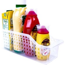 Mikasso 1 Adet Şeffaf Dolap Içi Düzenleyici Sepet, Buzdolabı Içi Düzenleme SEPETI-50807 Plastik 35 x 15 Çok