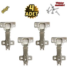 Mikasso Dolap Menteşesi Düz Paslanmaz 4’lü