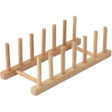 Mikasso Bambu Tabaklık, Tencere Kapağı Düzenleyici, Dolap Içi Düzenleyici Bambu 10 x 15 Kahverengi Tr