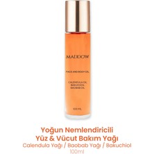 Maddow Cosmetics Yoğun Besleyici Yüz ve Vücut Yağı - Calendula Oil & Baobab Oil & Bakuchiol 100ml