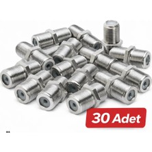 Vwin F Ara (30 Adet) Konnektör Anten Kablolarını Birleştirir Dişi-Dişi Kablo Birleştirici