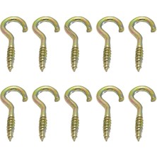 Mikasso 10 Ad. Açık Piton Kanca 18X50 - Tavana Duy Avize Asma Kancası Demir - Duvara Ip Halat Askı Aparatı