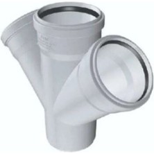 Mikasso Fırat Pvc 70X70X70 Çift Çatal Atık Su Borusu