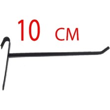 Mikasso 10 Adet, 10 Cm, Siyah Boyalı Tel Pano Kancası, Raf Kancası, Pano Teli, Raf Teli, Askılık Teli Metal