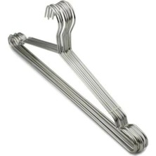 Mikasso Metal Elbise Askısı 12 Adet Kıyafet Askısı Pantolon Askısı Tel Askı Metal Beyaz