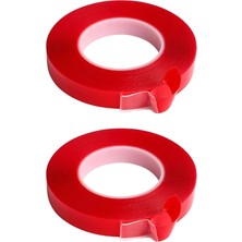 Mikasso 3 Adet 2 Metre Güçlü Yapışkanlı Çift Taraflı Silikon Pratik Şeffaf Bant