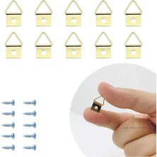 Mikasso 10 Ad Üçgen Çerçeve Askısı 1 No - Oynar Başlıklı Metal Tablo Askı Aparatı - Duvar Resim Asma Kancası