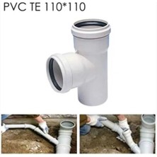 Mikasso 110X110X87,5 cm Pvc Boru Te Çatal Boru Pis Su Borusu Atık Su Borusu , Tesisat Borusu