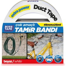 Mikasso Duct Tape Tamir Bandı Bez Bant Beyaz EN:48MM BOY:25MT