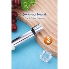 Mikasso Çok Amaçlı Oyma Aparatı, Sebze Oyucu, Çelik Rende Oyucu, Pratik Sebze Doğrayıcı 3 Adet Çok Renkli