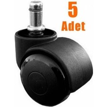 Mikasso Ofis Koltuğu Tekerleği Koltuk Tekeri 5 Adet Sandalye Tekerleği Dönerli Tekerlek