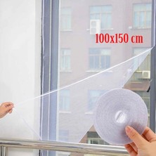 Mikasso Pencere Sinekliği 100X150 cm Cırt Bant Yapışkanlı Kesilebilir Plastik