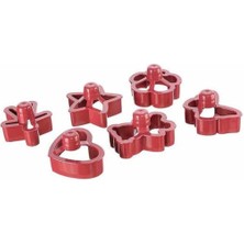 Mikasso Titiz Sevgililer Kurabiye Kalıbı Seti 6lı Çiçek, Kelebek, Yıldız, Melek, Adam, Kalp AP-9076 Plastik