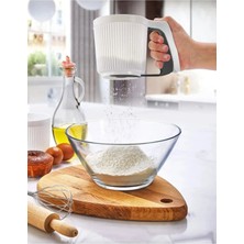 Mikasso Yeni Nesil Pratik Mandallı Plastik Çok Amaçlı Un ve Pudra Şekeri Eleği Pratik Un Eleği