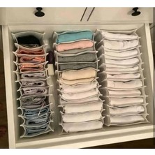 Mikasso 3'lü Iç Giyim Düzenliyici Organizer Set Pamuklu Beyaz Um