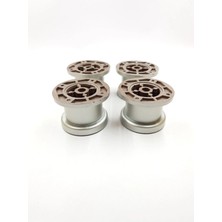 Mikasso 4 Adet - 5 cm Plastik Kale Ayak Gümüş Gri (Mobilya,koltuk,baza,tv Ünitesi,dolap Vb. Ayağı) Gümüş