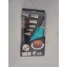 Mikasso Penguen 11 Parça Krema Torbası Duy Seti Temizleme Fırçası ve Sıyırma Aparatı Çelik