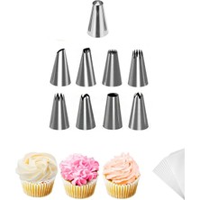 Mikasso Krema Sıkma Torbası Seti Pasta Krema Kek Süsleme Torbası Pasta Üstü Yazı Yazma Şekil Verme Aparatı Ç