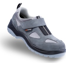 Mekap Jüpiter 157-01 İş Ayakkabısı Gri Süet Deri S1/S1P SRC Nefes Alabilen Astar ve İç Taban