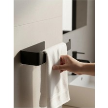 Form Design Minimalist Metal Havluluk & Kağıt Havlu Askılığı – Siyah / Beyaz Mutfak Yapışkanlı Peçetelik