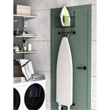 Mikasso Kapı Arkası Ütü Askısı ve Ütülük Rafı Siyah Ütü Askısı Metal Siyah Tr