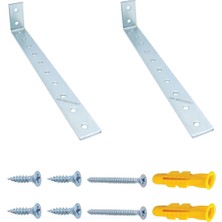 Mikasso 2 Ad. Uzun Deprem Mobilya Dolap Sabitleme Aparatı 20X40X200MM - Duvar Eşya Sabitleyici L Demir Gönye