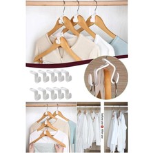 Mikasso 20 Adet Askı Aparatı Çok Amaçlı Kolay Askı Çoklayıcı Kanca 20 Adet Beyaz