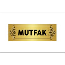 Mikasso Mutfak Yazılı Gold Renk Metal Etiket