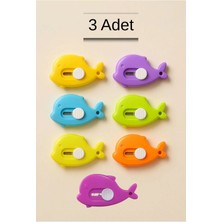 Mikasso 3 Adet Balina Şekilli Mini Maket Bıçak Falçata –