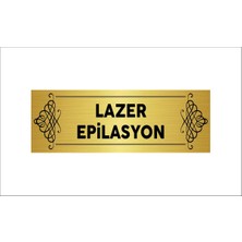 Mikasso Lazer Epilasyon Yazılı Gold Renk Metal Etiket