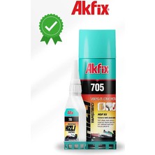 Mikasso 705 Profesyonel Hızlı Yapıştırıcı Set - Mdf, Ahşap, Metal Yüzeyler Için 2 Parça (200ML+50GR) Şeffaf