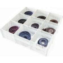 Mikasso Kesilebilir Çekmece Düzenleyici Pratik Çekmece Organizer Plastik Beyaz