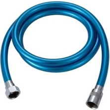 Mikasso Pvc Kaplama Spiral Duş Hortumu Mavi Kırılmaz Kopmaz Banyo Duş Hortumu ( 150 Cm) Mavi Plastik