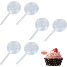 Mikasso Sos Damlalığı 6lı Çiçek Cupcake Kek Tatlı Dondurma Sos Dolgu Tüpü Sosluk Marmelat Damlalık Plastik