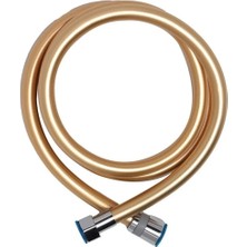Mikasso Pvc Kaplama Spiral Duş Hortumu Gold Kırılmaz Kopmaz Banyo Duş Hortumu ( 150 Cm) Plastik