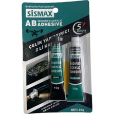 Mikasso Sismax Demir Metal Çelik Yapıştırıcı 2'li Karışım SSMX20 Siyah