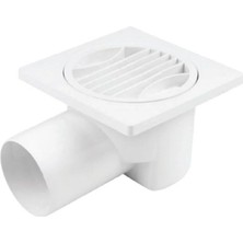 Mikasso Pvc Yer Süzgeci 15X15 cm 70 mm Yandan Çıkış 1 Adet