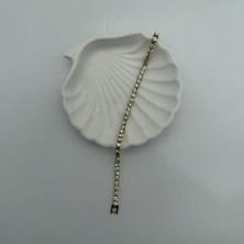 Mare Accessories Gold Zirkon Taşlı Su Yolu Bileklik