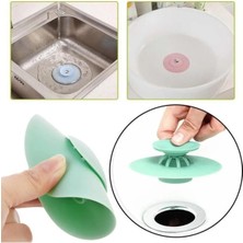 Mikasso Basmalı Silikon Lavabo Tıkacı Küvet Banyo Gider Tıkacı Tıpası Süzgeçli Silikon