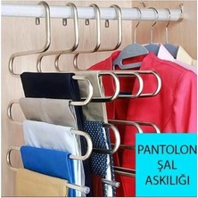 Mikasso Üreticiden Halka Dolap Içi 5 Katlı Pantolon Eşarp Şal Askısı Akıllı Askı ITH-0097 Metal 30 x 80 Gri