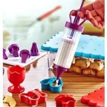 Mikasso Krema Sıkma Pompası Seti Pratik Krem Şanti Sıkma Aleti Sıkacağı Pasta Kek Süsleme Aparatı Şırınga Pl