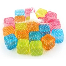 Mikasso Buz Kalıbı Tükenmez Içecek Serinletici Rengarenk Buz Küpleri 20 Adet Plastik Bu Kalıbı Plastik